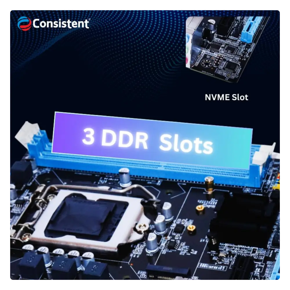 Consistent DDR3 Motherboard CMB H61 with NVME Slot
